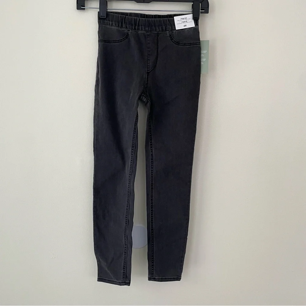 NWT H&M Recycled Cotton Black Charcoal Jeggings Pants size 8